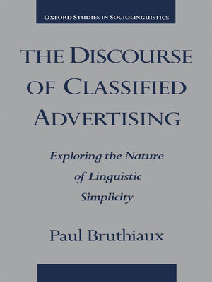 cover image of The Discourse of Classified Advertising